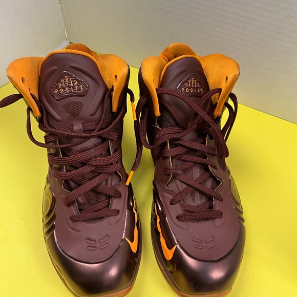 Nike Other - Nike Men's Maroon and Orange High-Top Basketball Shoes
